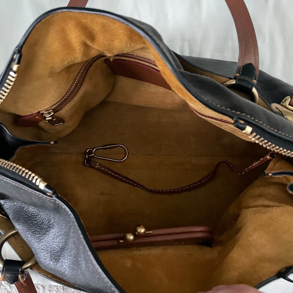 Coach 1941 Outlaw Satchel - Genuine Polished Grain Leather - Black - Picture 7 of 11